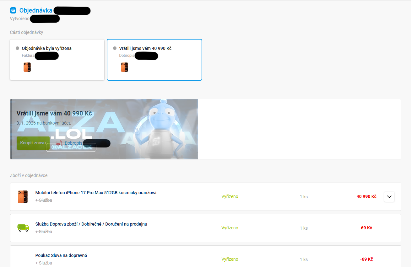 Úspěšný refund 1