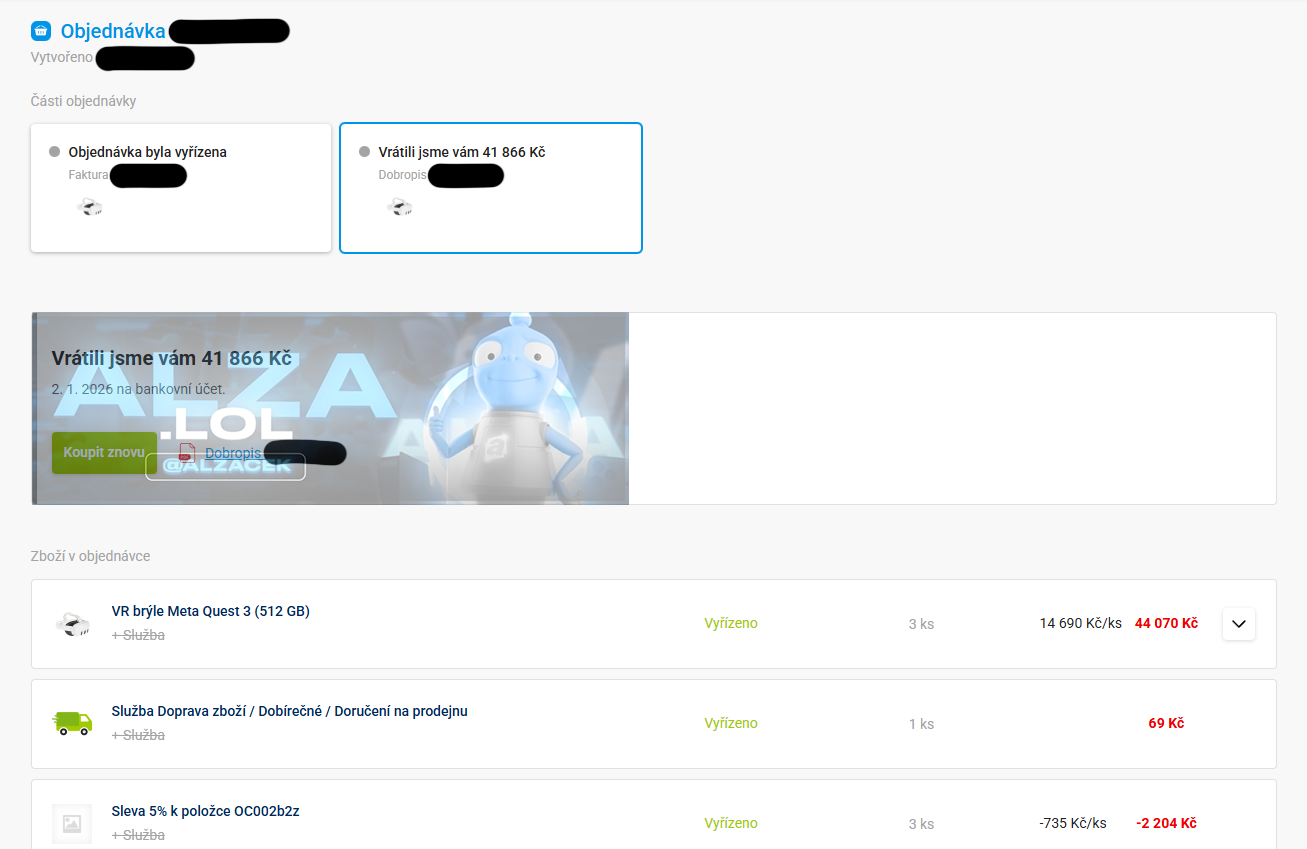 Úspěšný refund 3